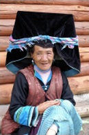 Yunnan Hongqiao Ninglang old Black Yi  lady portrait